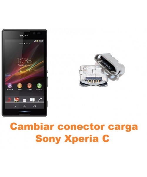 Cambiar conector carga Sony Xperia C