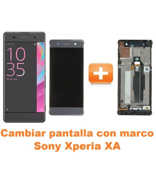 Cambiar pantalla completa con marco Sony Xperia XA