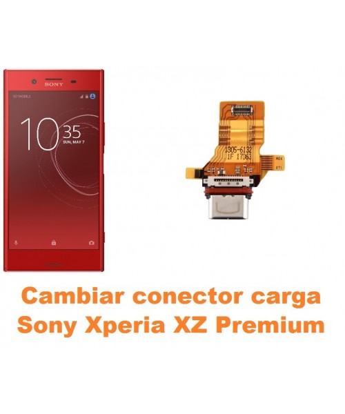 Cambiar conector carga Sony Xperia XZ Premium