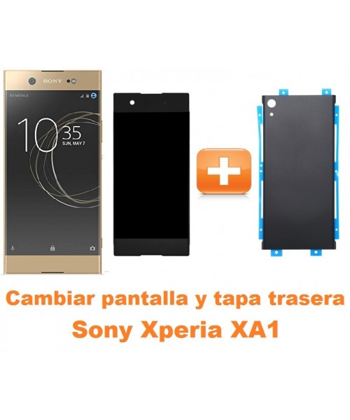 Cambiar pantalla completa y tapa trasera Sony Xperia XA1