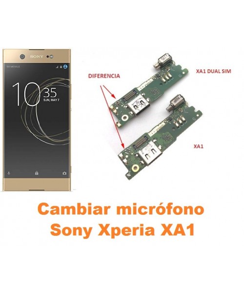 Cambiar micrófono Sony Xperia XA1