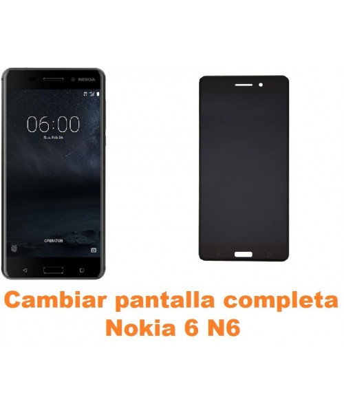 Cambiar pantalla completa Nokia 6 N6