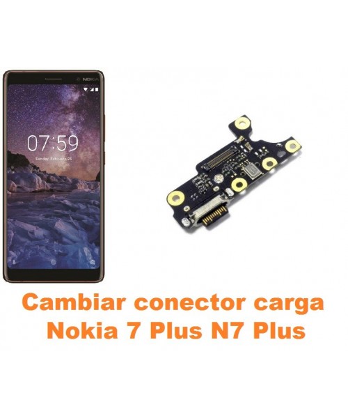 Cambiar conector carga Nokia 7 Plus N7 Plus