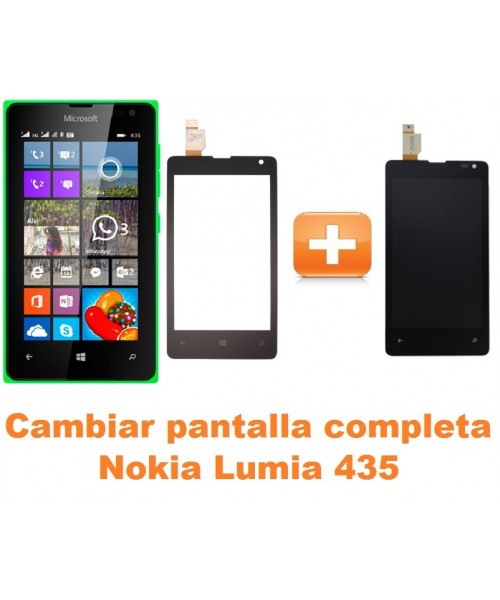 Cambiar pantalla completa Nokia Lumia 435