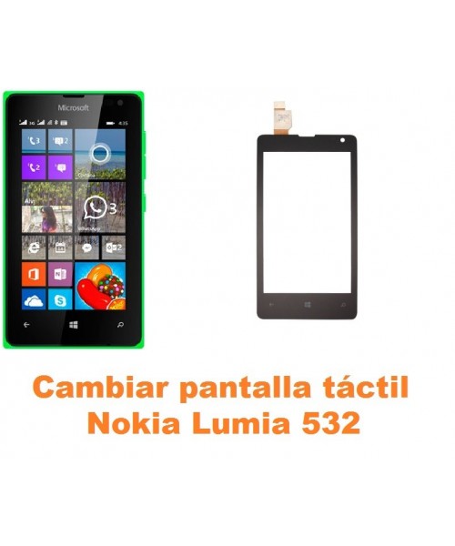 Cambiar pantalla táctil cristal Nokia Lumia 532
