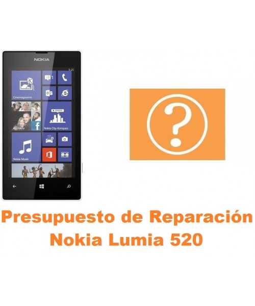 Presupuesto de reparación Nokia Lumia 520