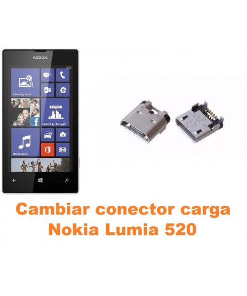 Cambiar conector carga Nokia Lumia 520