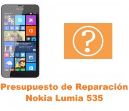 Presupuesto de reparación Nokia Lumia 535