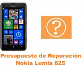 Presupuesto de reparación Nokia Lumia 625