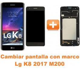 Cambiar pantalla completa con marco Lg K8 2017 M200