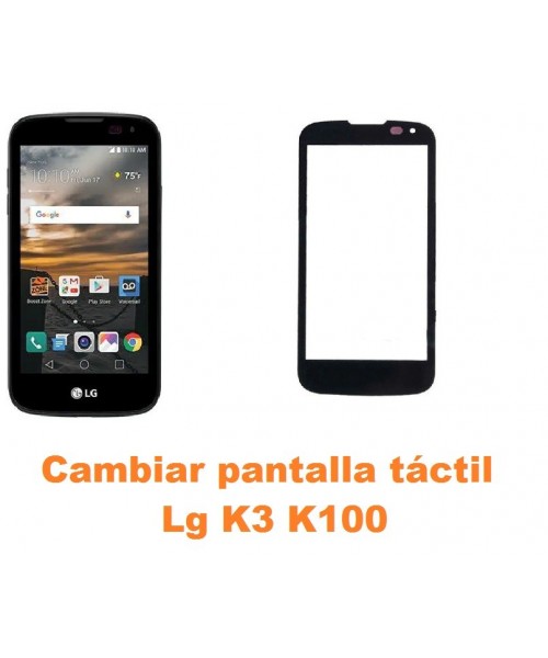 Cambiar pantalla táctil cristal Lg K3 K100