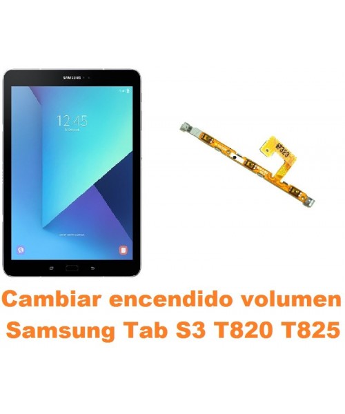 Cambiar encendido y volumen Samsung Tab S3 T820 T825