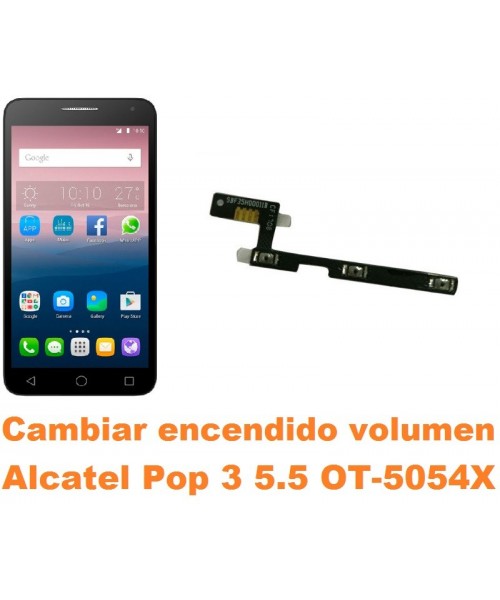 Cambiar encendido y volumen Alcatel OT-5054X Pop 3 5.5