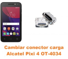 Cambiar conector carga Alcatel OT-4034 Pixi 4 4´