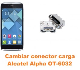 Cambiar conector carga Alcatel OT-6032 Alpha