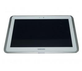 Pantalla completa con marco para Samsung Note 10.1 N8000 blanca