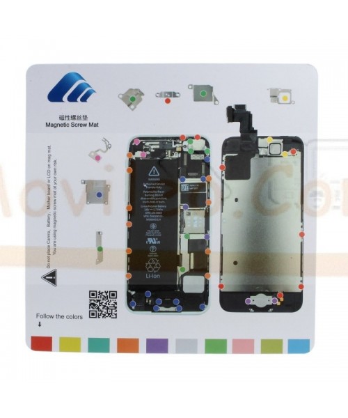 Plantilla magnética tornillos iPhone 5C - Imagen 1