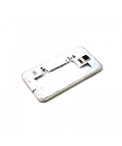 Carcasa Intermedia Marco Lateral para Samsung Galaxy S5 G900F Dorada - Imagen 1