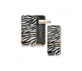 Carcasa trasera, tapa de batería zebra negro con blanco para iPhone 4 - Imagen 1