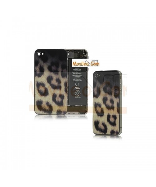 Carcasa trasera, tapa de batería modelo leopardo para iPhone 4 - Imagen 1