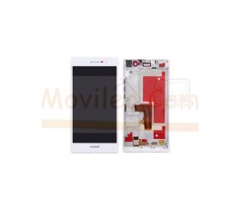 Pantalla Completa Con Marco para Huawei Ascend P7 Blanca - Imagen 1