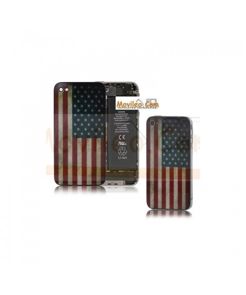 Carcasa trasera tapa de batería bandera America para iPhone 4s - Imagen 1
