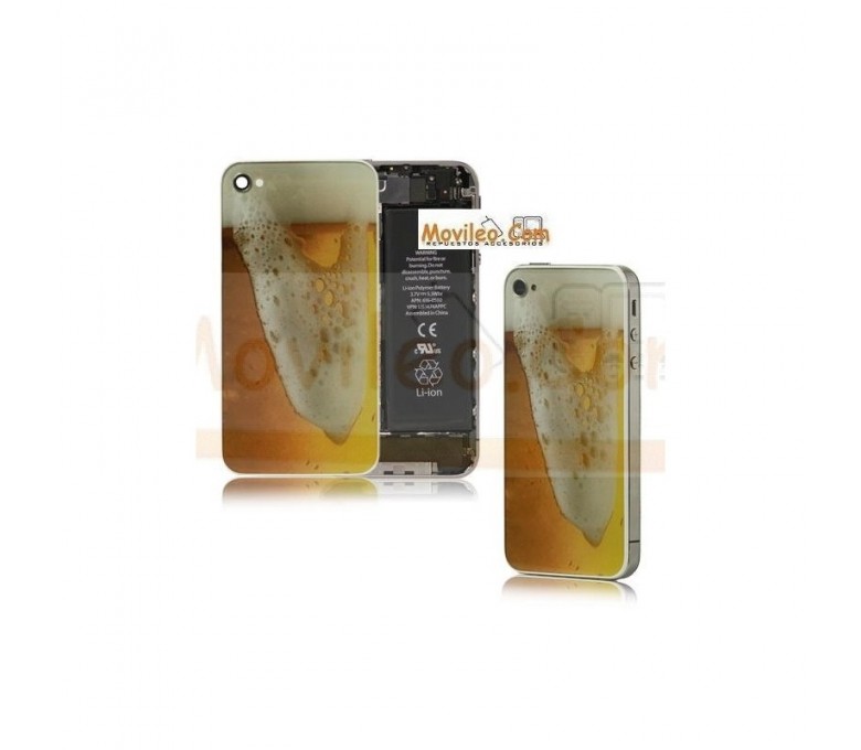 Carcasa trasera tapa de batería modelo cerveza 2 para iPhone 4s - Imagen 1