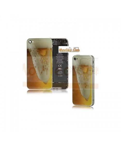 Carcasa trasera tapa de batería modelo cerveza 2 para iPhone 4s - Imagen 1