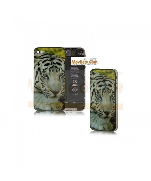Carcasa trasera tapa de batería modelo tigre para iPhone 4S - Imagen 1