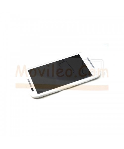 Pantalla completa táctil lcd y marco para Motorola Moto E blanco - Imagen 1