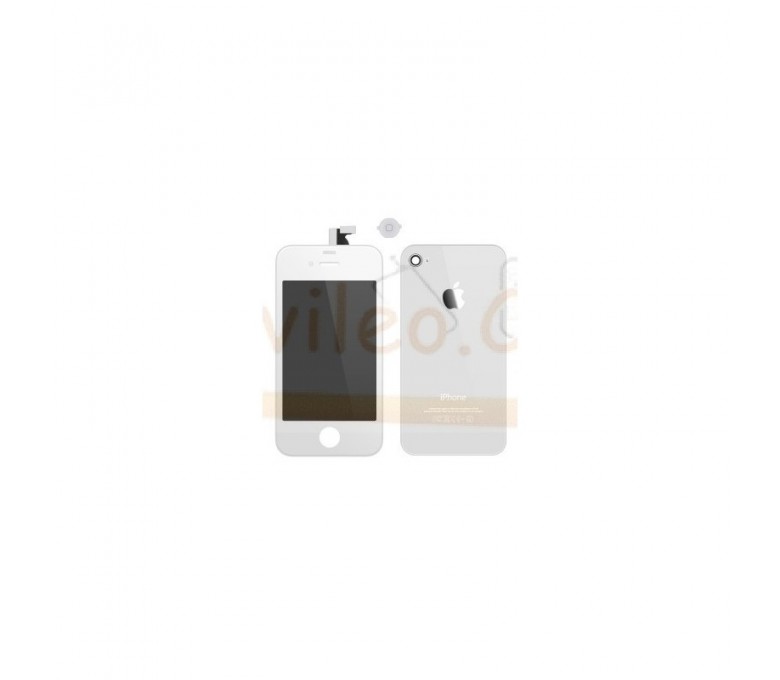 Kit Completo Blanco iPhone 4S Pantalla + Tapa + Boton Home - Imagen 1