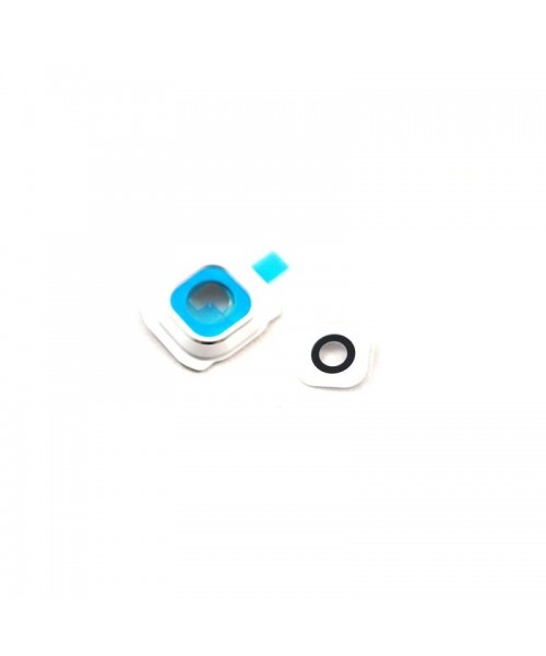 Embellecedor y Cristal de Cámara para Samsung Galaxy S6 G920 Blanco - Imagen 1