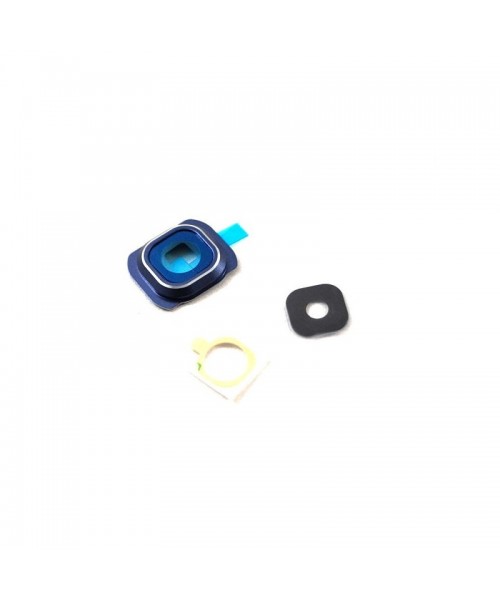 Embellecedor y Cristal de Cámara para Samsung Galaxy S6 G920 Azul - Imagen 1