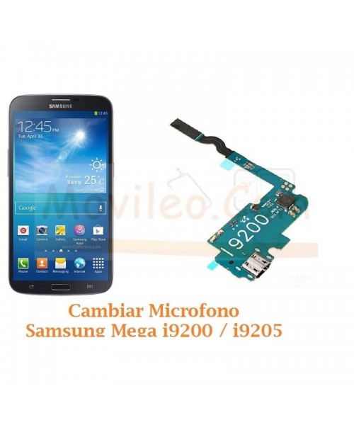 Cambiar Microfono Samsung Mega i9200 i9205 - Imagen 1