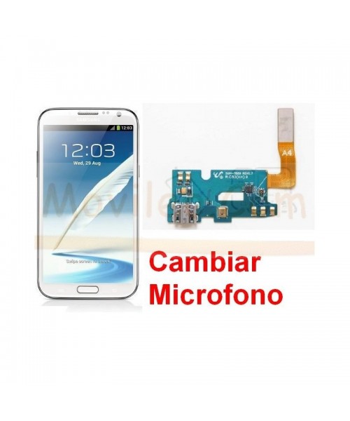 Reparar Microfono Samsung Galaxy Note 2, N7100 - Imagen 1