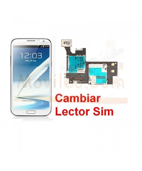 Reparar Lector Tarjeta Sim Samsung Galaxy Note 2, N7100 - Imagen 1