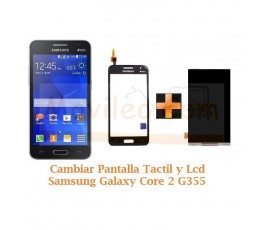 Cambiar Pantalla Tactil + Lcd Display Samsung Galaxy Core 2 G355 - Imagen 1