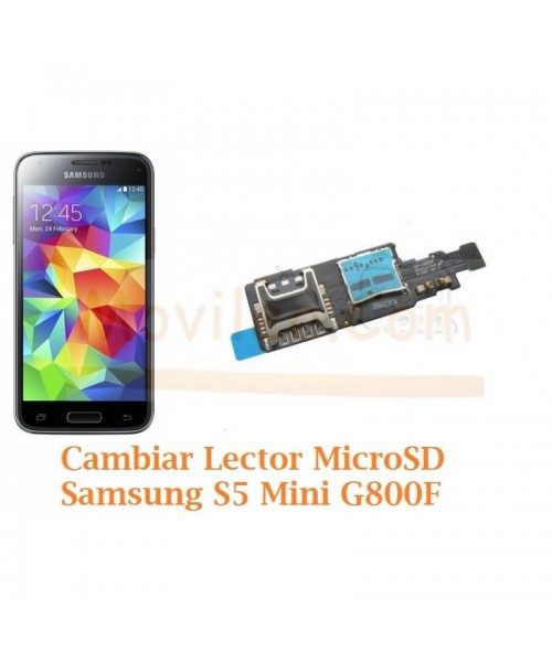 Cambiar Lector MicroSD Samsung Galaxy S5 Mini G800F - Imagen 1