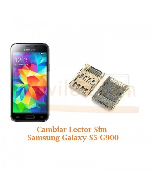 Cambiar Lector Tarjeta Sim Samsung Galaxy S5 G900F - Imagen 1