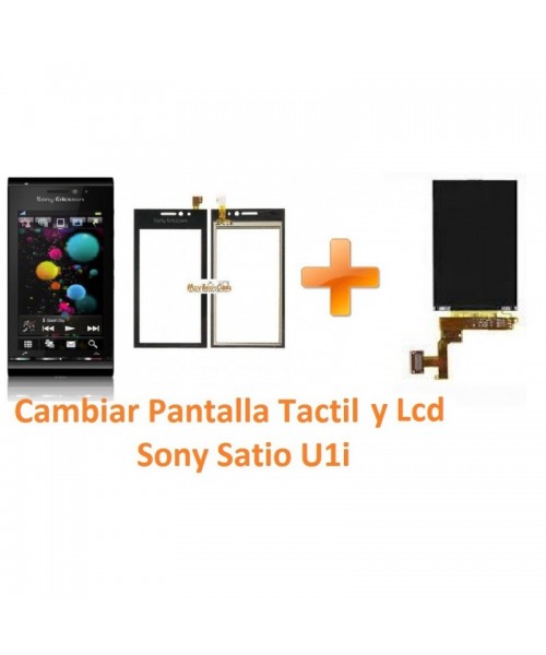 Cambiar Pantalla Táctil y Lcd Display Sony Ericsson Satio U1i - Imagen 1