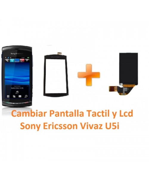 Cambiar Pantalla Táctil y Lcd Display Sony Ericsson Vivaz U5i - Imagen 1