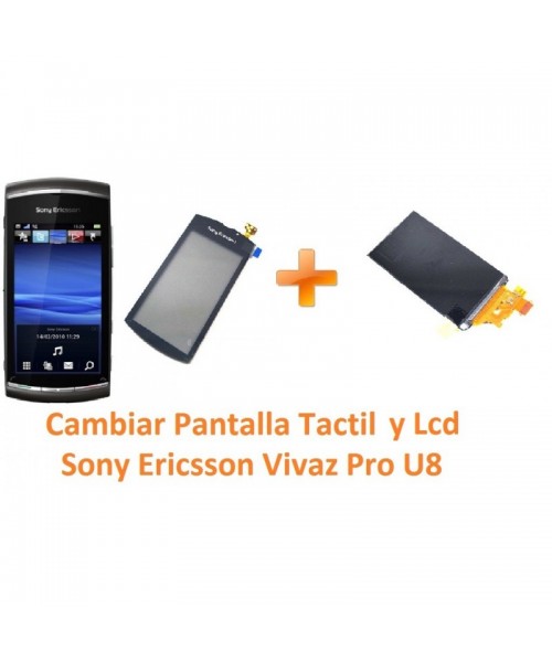 Cambiar Pantalla Táctil y Lcd Sony Ericsson Vivaz Pro U8 U8i - Imagen 1