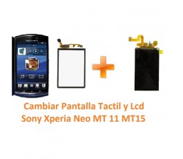 Cambiar Pantalla Táctil y Lcd Sony Xperia Neo MT11 MT15 - Imagen 1