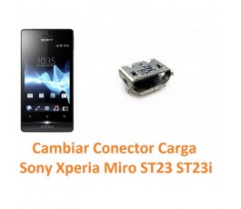 Cambiar Conector Carga Sony Xperia Miro ST23 ST23i - Imagen 1