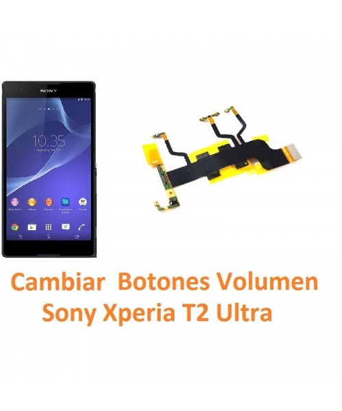 Cambiar Botones Volumen Sony Xperia T2 Ultra XM50h D5303 D5306 D5322 - Imagen 1