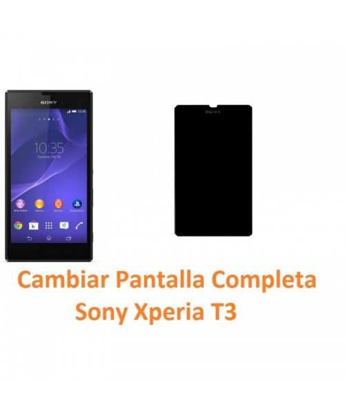 Cambiar Pantalla Completa Sony Xperia T3 M50W D5102 D5103 D5106 - Imagen 1