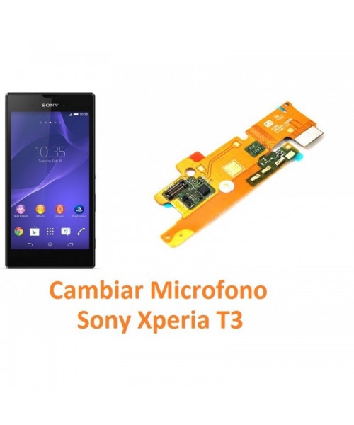 Cambiar Micrófono Sony Xperia T3 M50W D5102 D5103 D5106 - Imagen 1