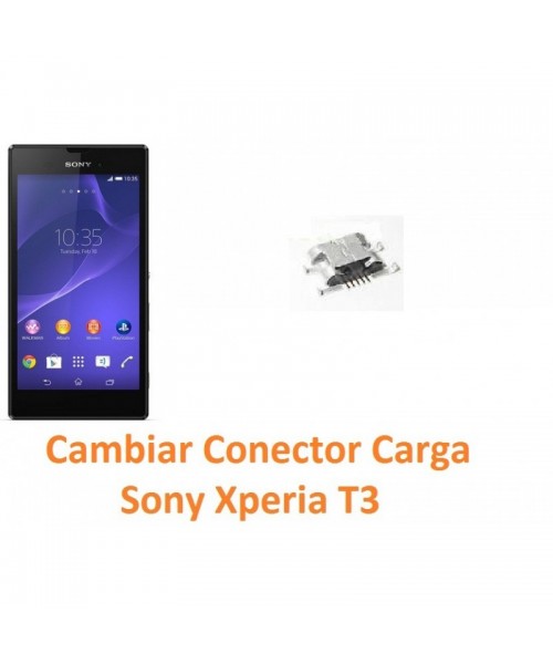 Cambiar Conector Carga Sony Xperia T3 M50W D5102 D5103 D5106 - Imagen 1