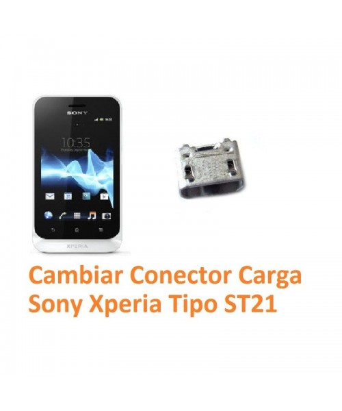 Cambiar Conector Carga Sony Xperia Tipo ST21 - Imagen 1