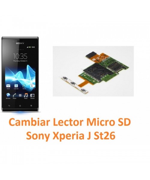 Cambiar Lector Micro SD Sony Xperia J St26 - Imagen 1